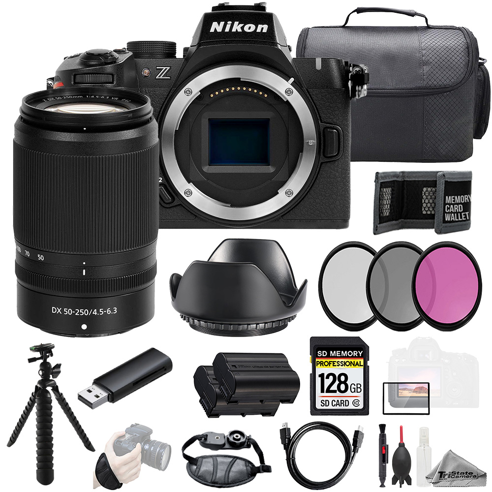 Z50 II + Z DX 50-250mm f/4.5-6.3 VR Lens 128GB + Ext Bat+ 3 PC Filter- Kit *FREE SHIPPING*