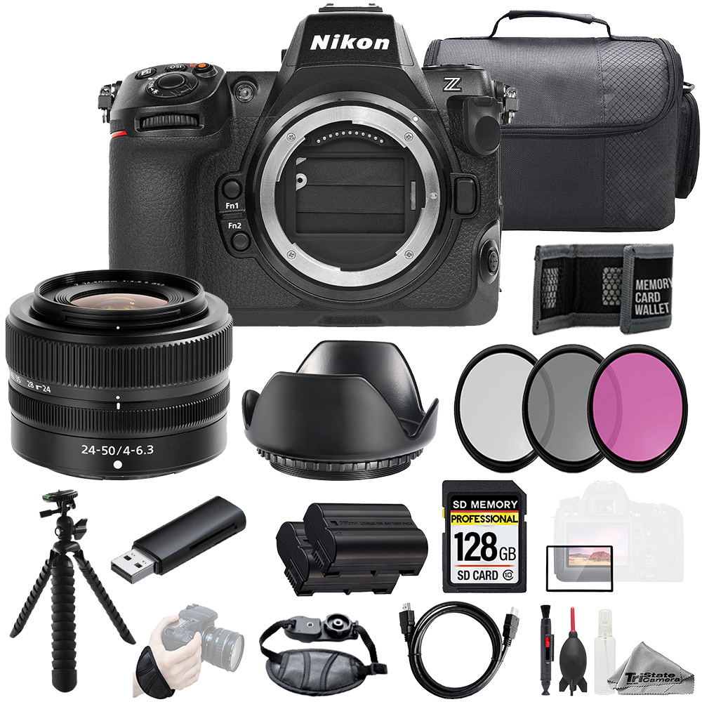 Z8 + Z 24-50mm f/4-6.3 Lens 128GB + Ext Bat+ 3 PC Filter- Kit *FREE SHIPPING*