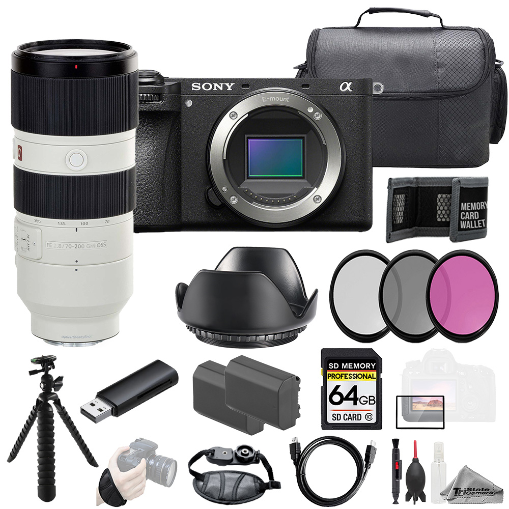 a6700 + 70-200mm f/2.8 GM OSS Lens +64GB + Ext Bat+ 3 PC Filter- Kit *FREE SHIPPING*