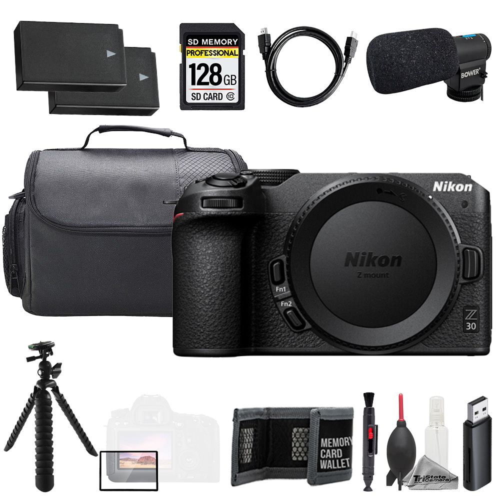 Z30 (Body) + Mic + 128GB + Extra Battery+ Tripod- Accessory Kit *FREE SHIPPING*