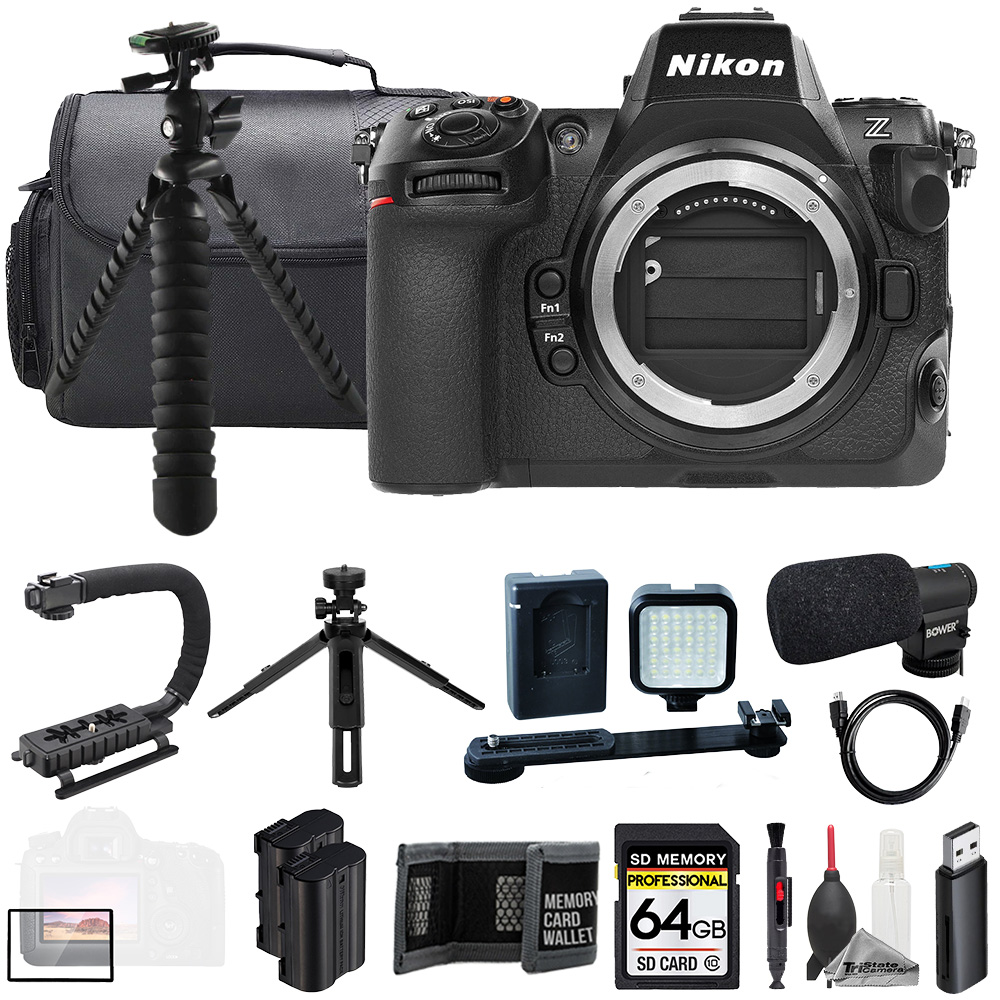 Z8 (Body) + Mic + 64GB + Extra Battery+ LED Flash- ULTIMATE Kit *FREE SHIPPING*