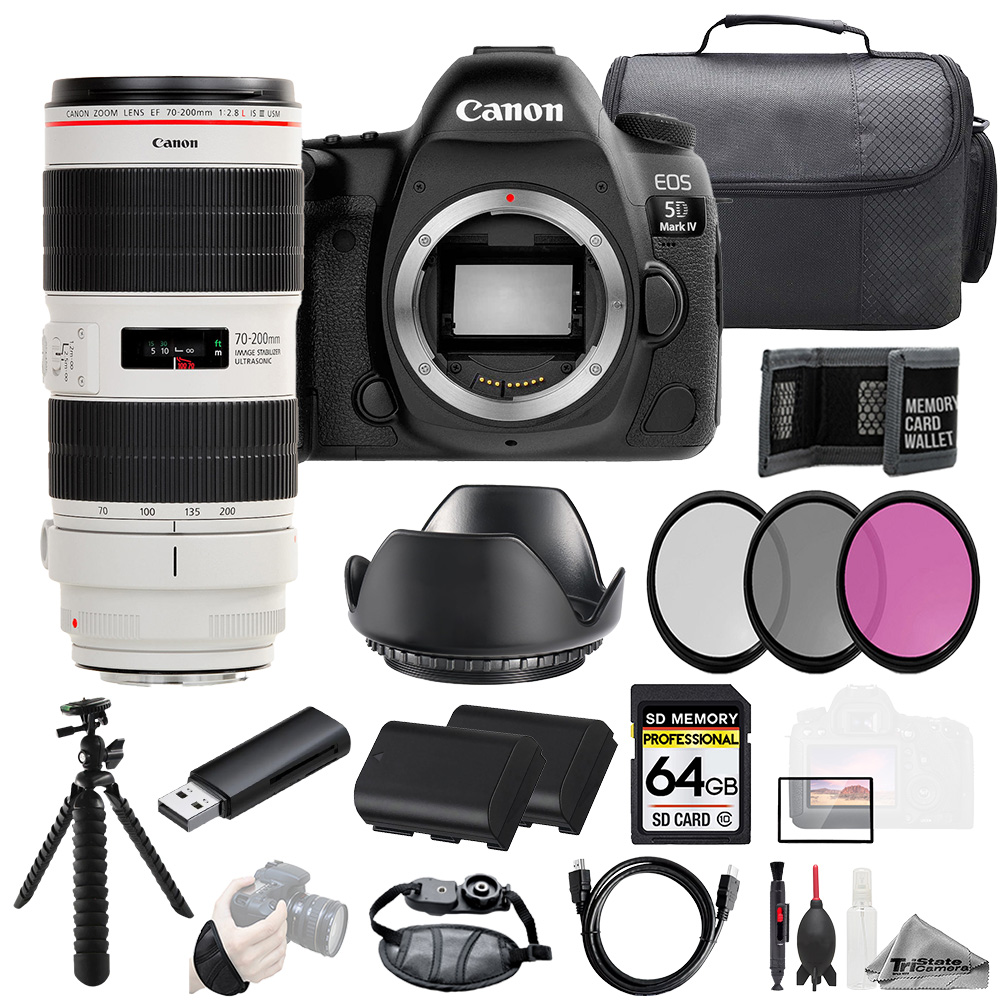 EOS 5D IV + EF 70-200mm f/2.8L IS III USM Lens +64GB + Ext Bat- Kit *FREE SHIPPING*