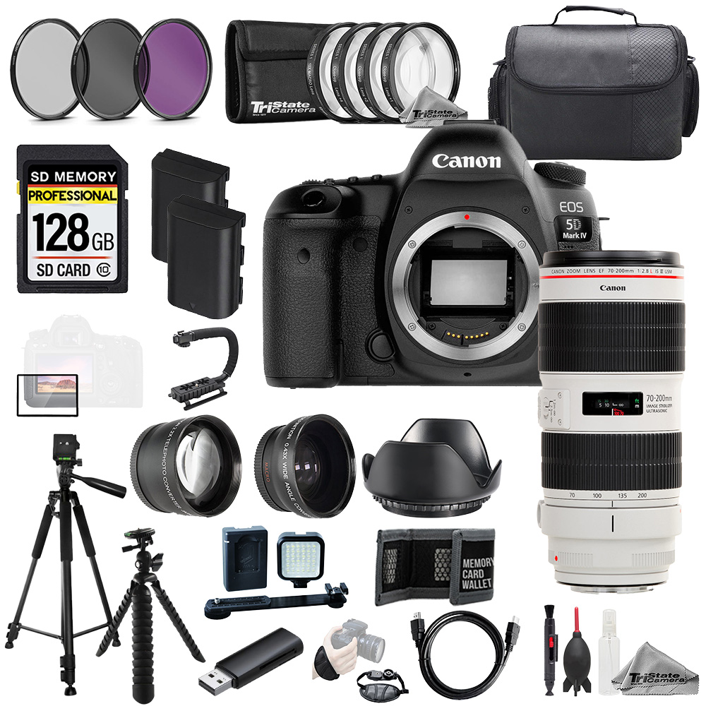 EOS 5D IV + EF 70-200mm f/2.8L IS III USM Lens+128GB+9 PC Filtr MEGA Kit *FREE SHIPPING*