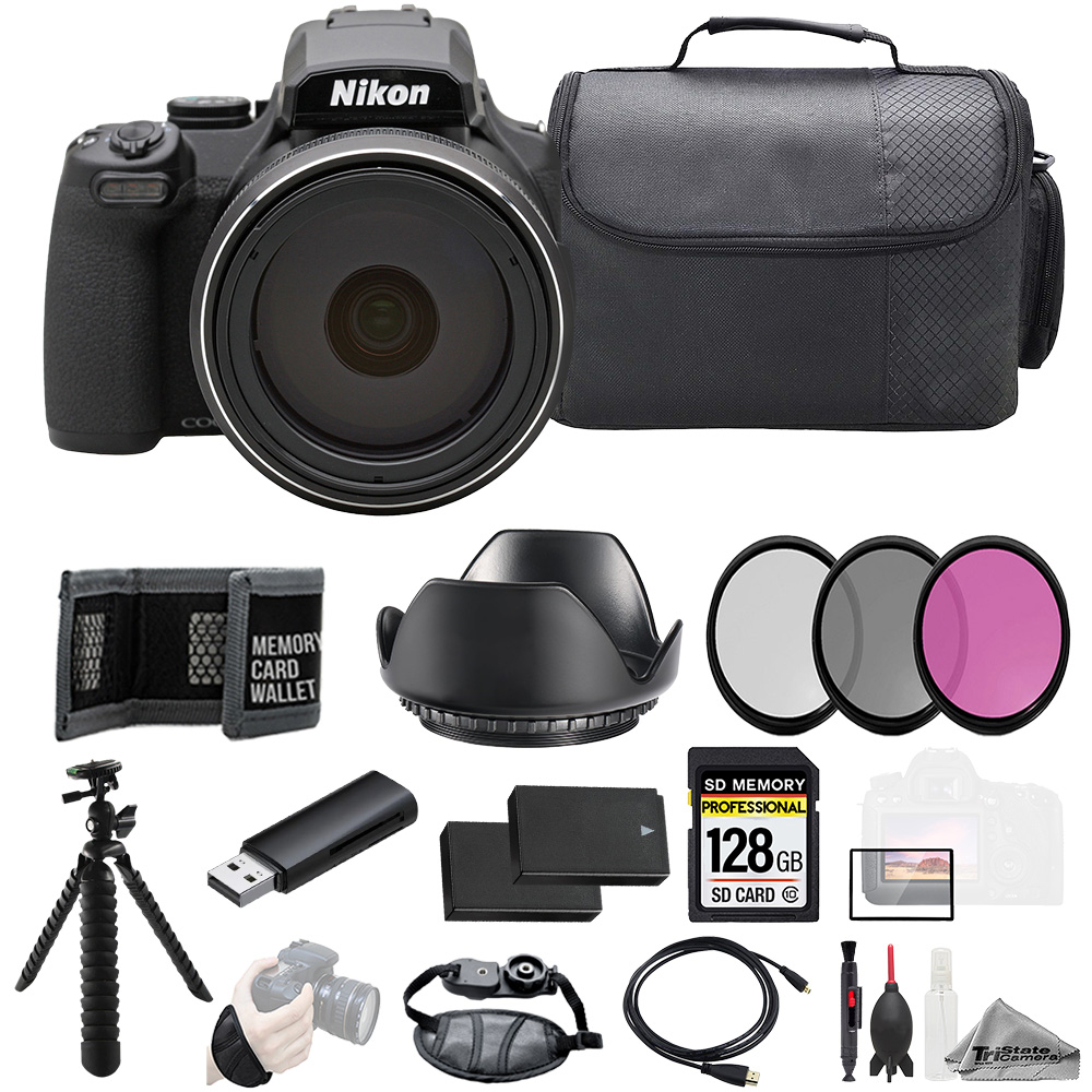 COOLPIX P1100 Digital Camera+128GB+ExtBat+3PC Filter-Kit *FREE SHIPPING*
