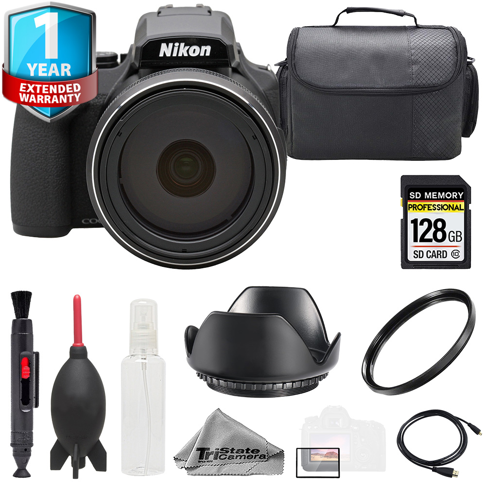 COOLPIX P1100 Camera + 128GB + Bag+ UV Filter+ 1Yr Warranty- Basic Kit *FREE SHIPPING*