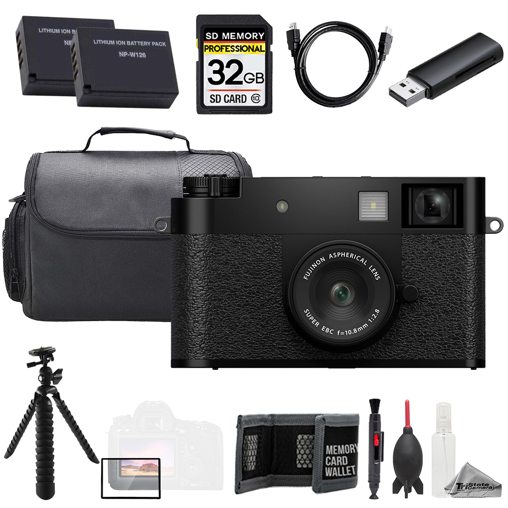 X half Digital Camera (Black)  + 32GB + Extra Battery +Tripod-Value Kit *FREE SHIPPING*