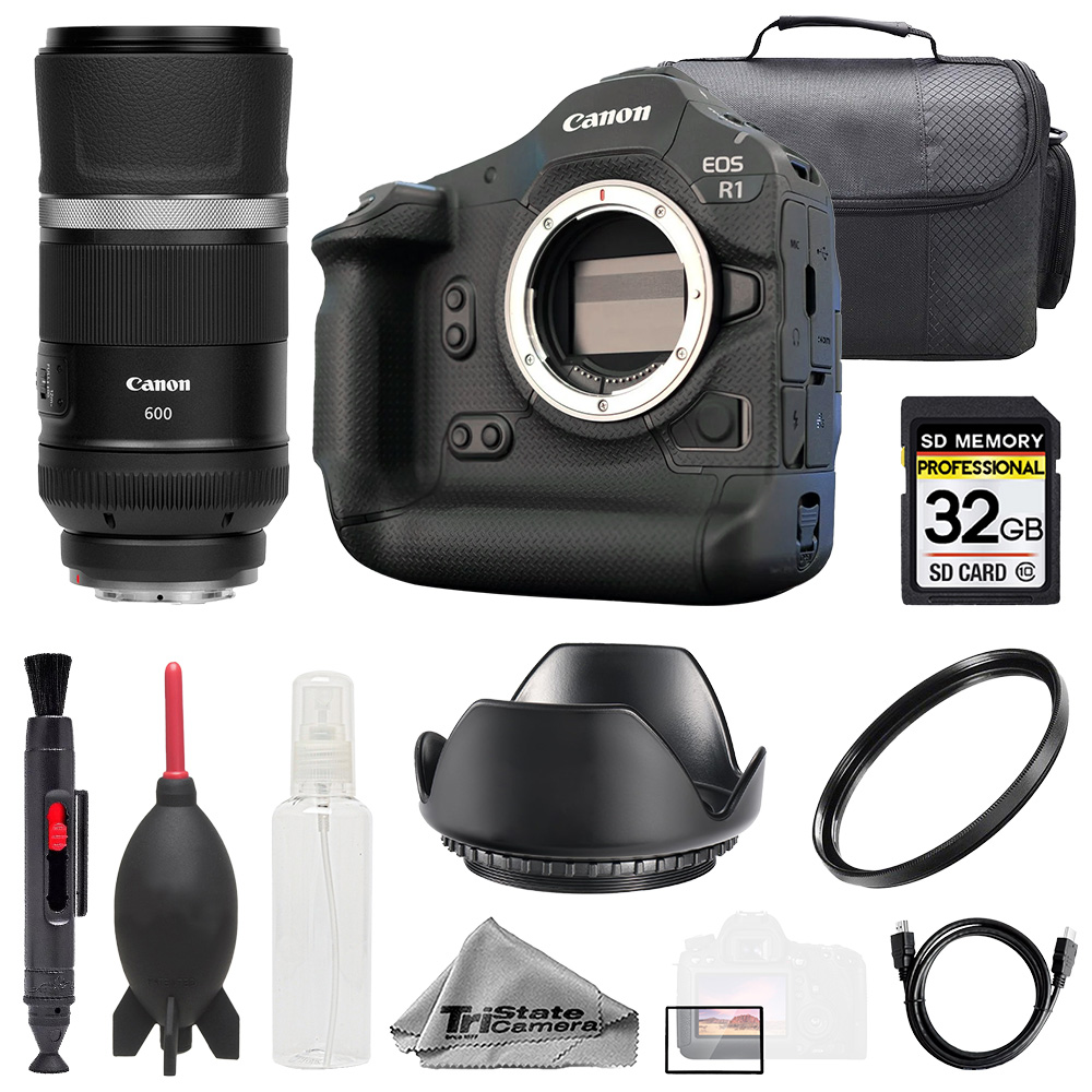 EOS R1 + RF 600mm f/11 IS STM Lens +32GB+ UV Filter- Basic Kit *FREE SHIPPING*
