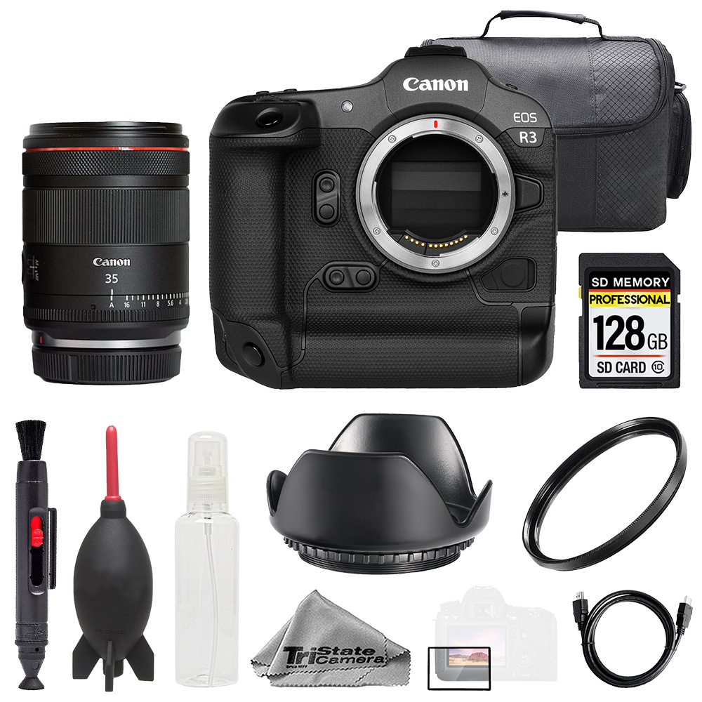 EOS R3 + RF 35mm f/1.4 L VCM Lens +128GB+UV Filter- Basic Kit *FREE SHIPPING*
