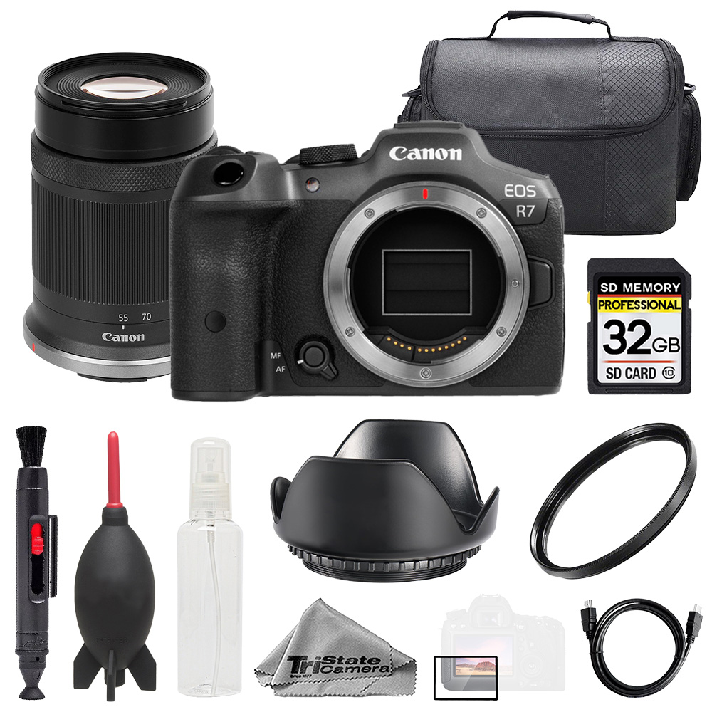 EOS R7 + RF-S 55-210mm f/5-7.1 IS STM Lens+32GB +Bag+ UV Filter- Basic Kit *FREE SHIPPING*