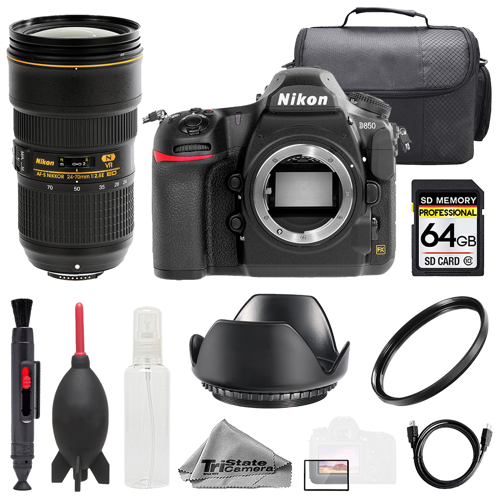 27000回 D850 24-70 f/2.8E 70-200 f/2.8E NIKON | D850 + 24-70mm f/2.8E ED VR Lens +64GB + Bag+ UV Filter