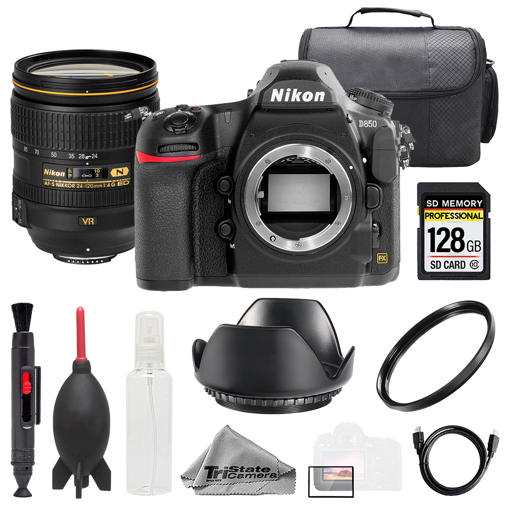 D850 + 24-120mm f/4G ED VR Lens +128GB+ Bag+ UV Filter- Basic Kit *FREE SHIPPING*