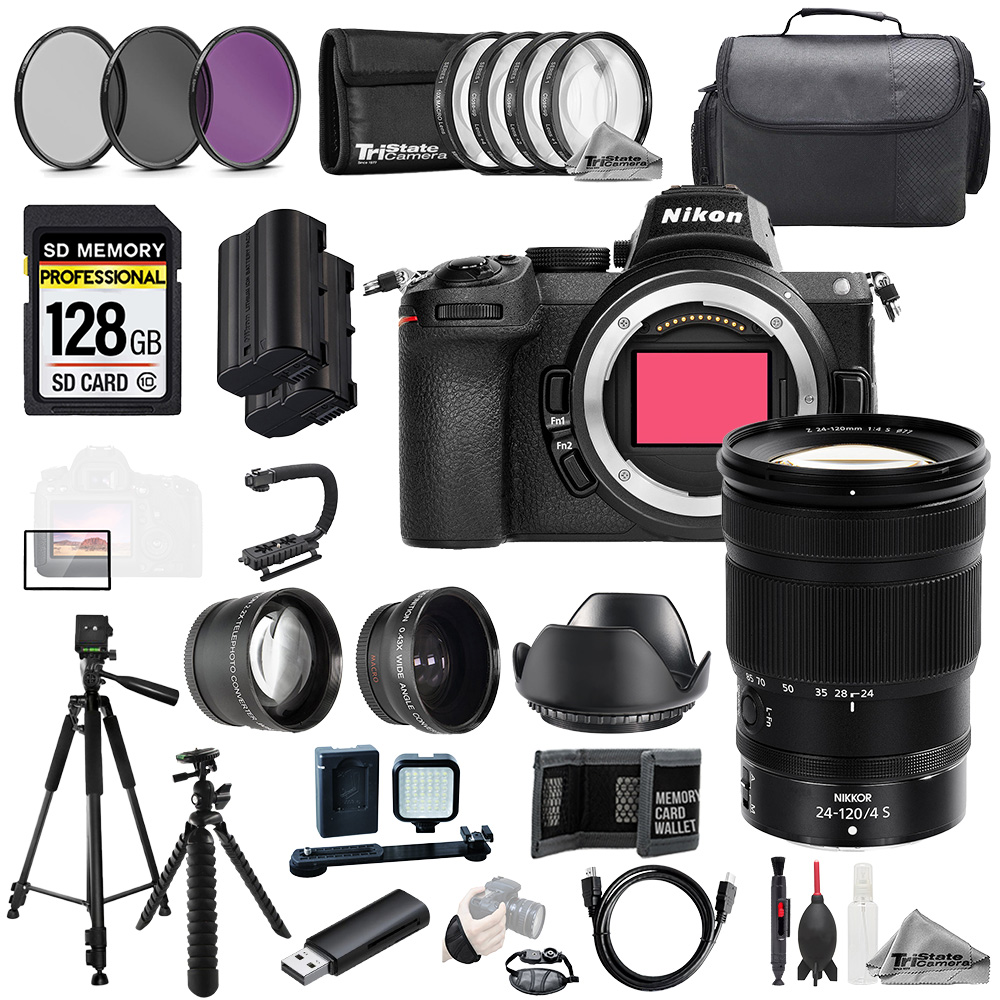 Z5 + NIKKOR Z 24-120mm f/4 S Lens+128GB+Ext Bat+9 PC Filtr MEGA Kit *FREE SHIPPING*