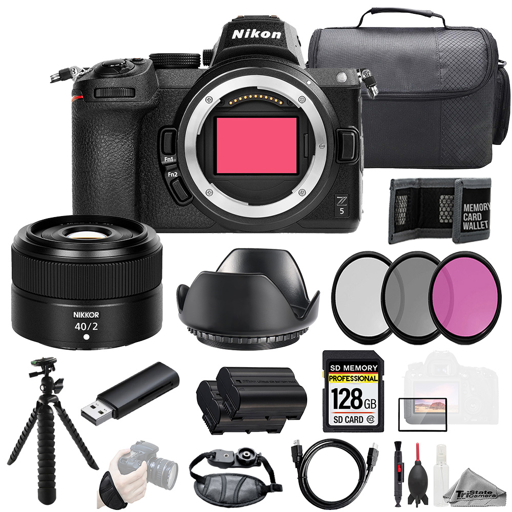 Z5 + NIKKOR Z 40mm f/2 Lens 128GB + Ext Bat+ 3 PC Filter- Kit *FREE SHIPPING*