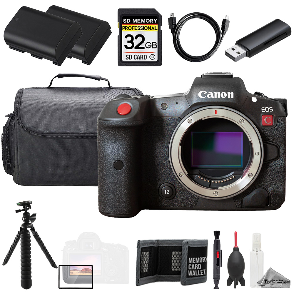 EOS R5 C Mirrorless Cinema Camera +32GB+ Extra Battery + Tripod- Value Kit *FREE SHIPPING*