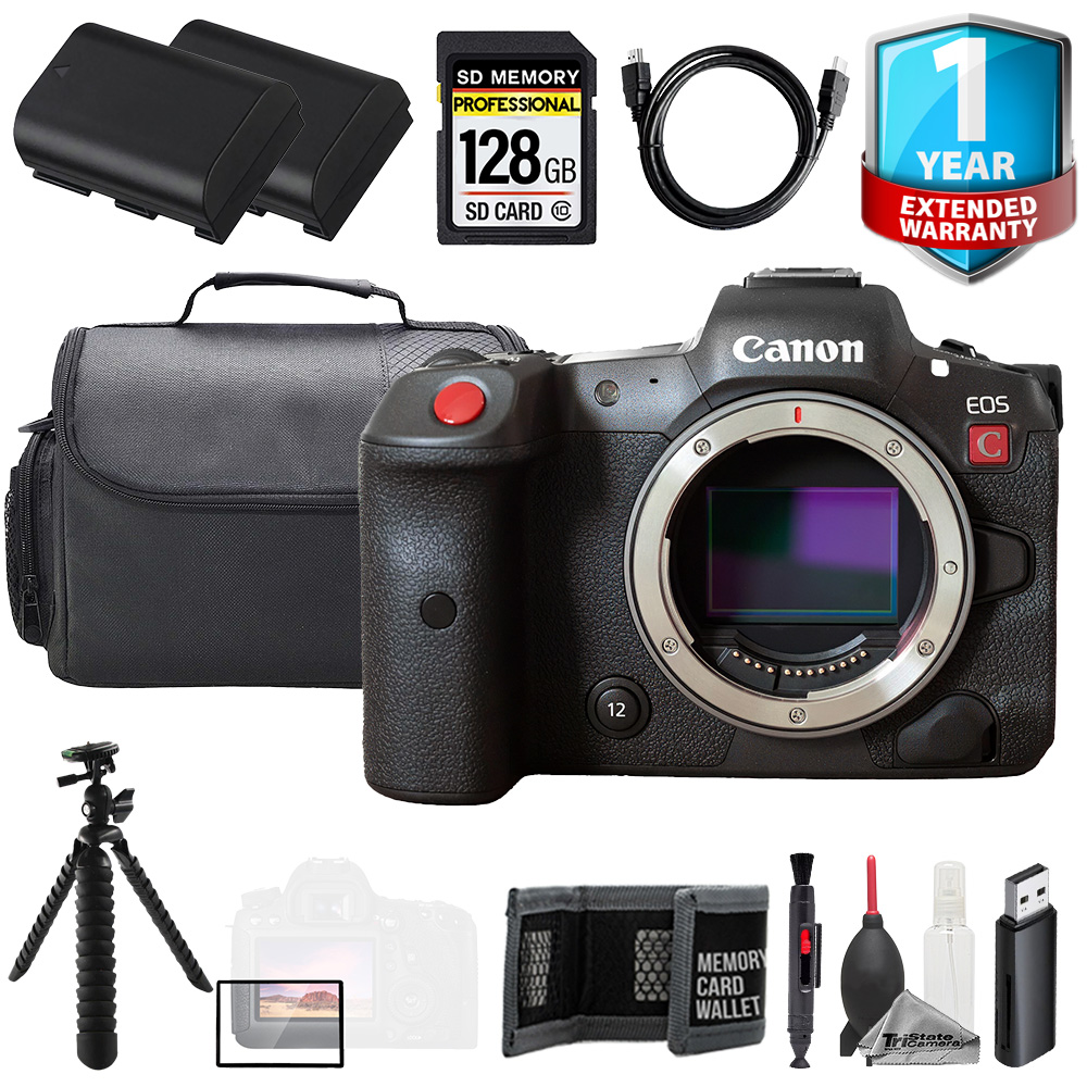 EOS R5 C Mirrorless Cinema Camera + 128GB+Tripod +1Yr Warranty - Value Kit *FREE SHIPPING*