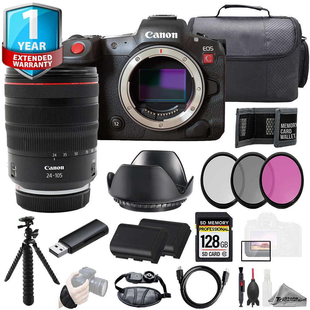 EOS R5 C Camera + 24-105mm f/4L IS USM Lens+1Yr Warranty +128GB- Kit *FREE SHIPPING*