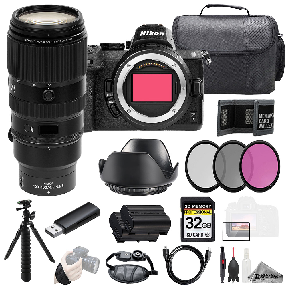 Z5 + 100-400mm f/4.5-5.6 VR S Lens +32GB + Ext Bat+ 3 PC Filter- Kit *FREE SHIPPING*