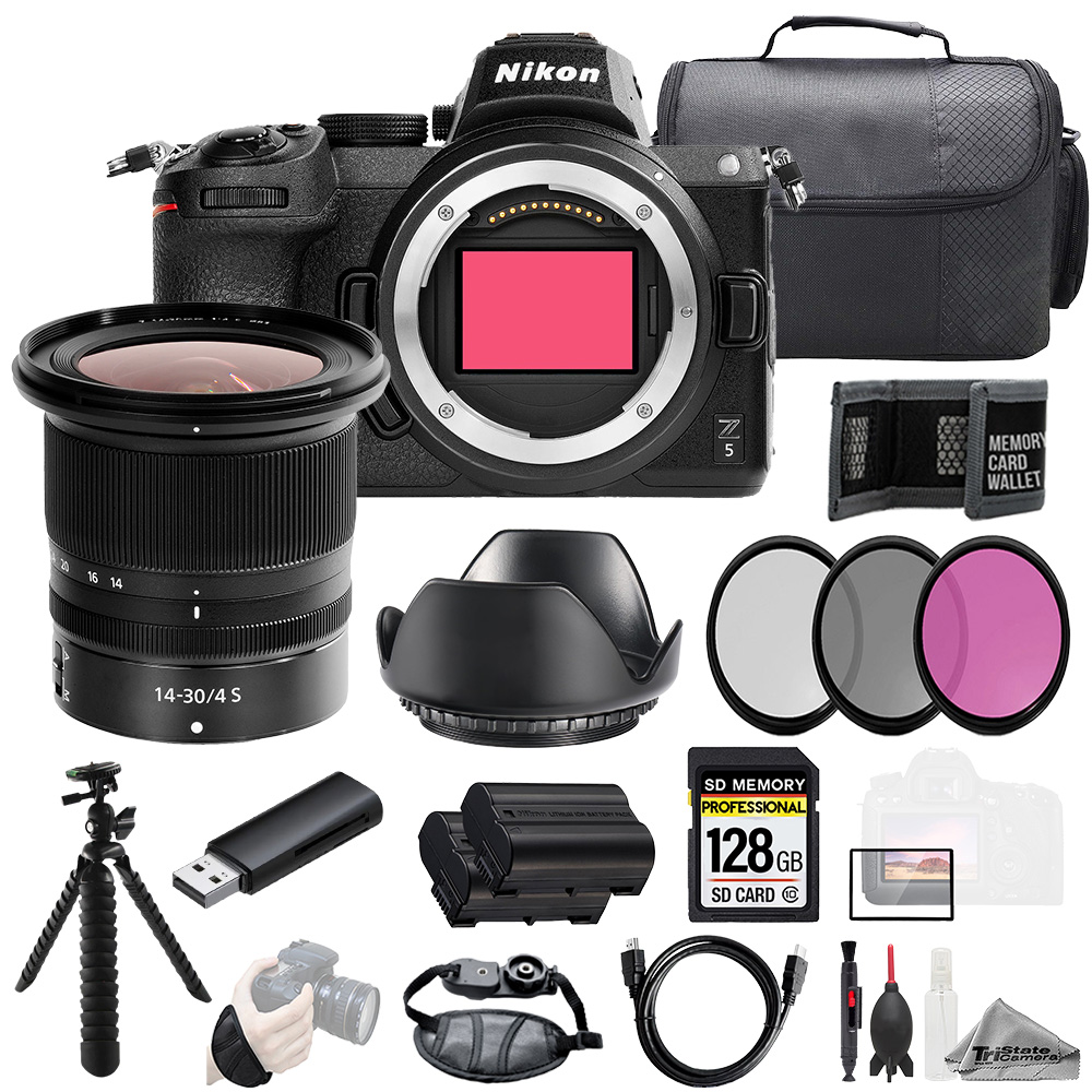 Z5 + NIKKOR Z 14-30mm f/4 S Lens 128GB + Ext Bat+ 3 PC Filter- Kit *FREE SHIPPING*