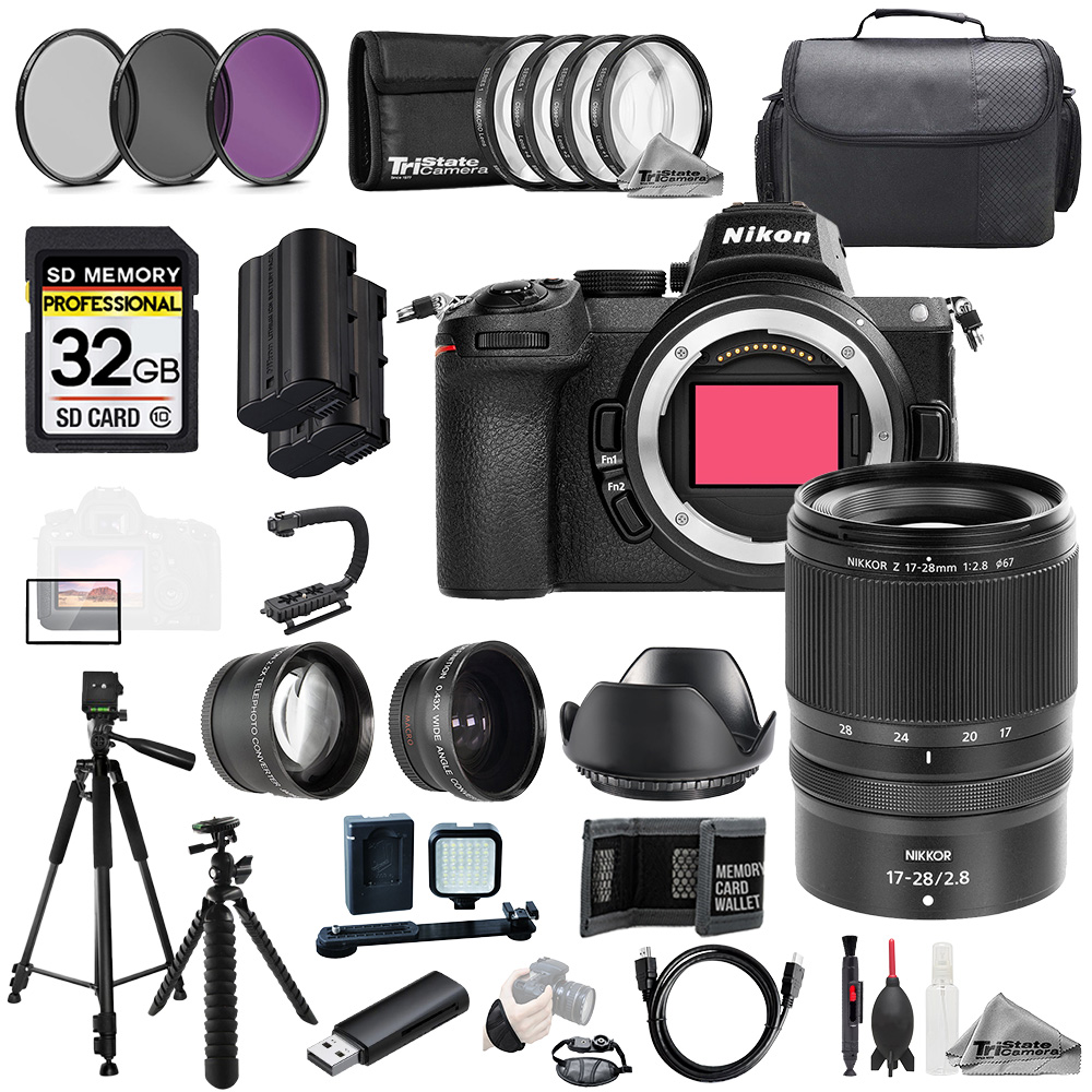 Z5 + NIKKOR Z 17-28mm f/2.8 Lens +32GB+Ext Bat+9 PC Filtr-MEGA Kit *FREE SHIPPING*