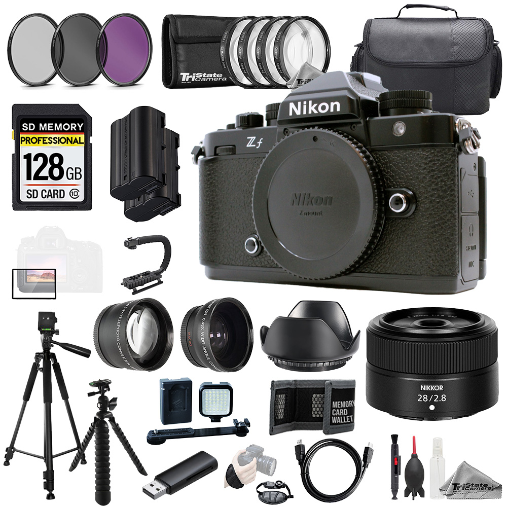 ZF + NIKKOR Z 28mm f/2.8 Lens+128GB+Ext Bat+9 PC Filtr MEGA Kit *FREE SHIPPING*