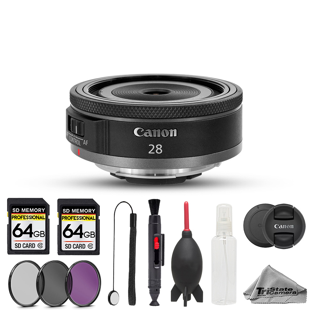 RF 28mm f/2.8 STM Lens - 10pc 128GB Memory Bundle *FREE SHIPPING*