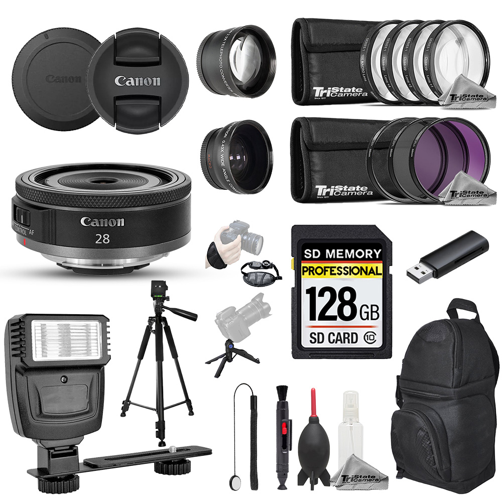 RF 28mm f/2.8 STM Lens - 20pc 128GB Pro Kit *FREE SHIPPING*