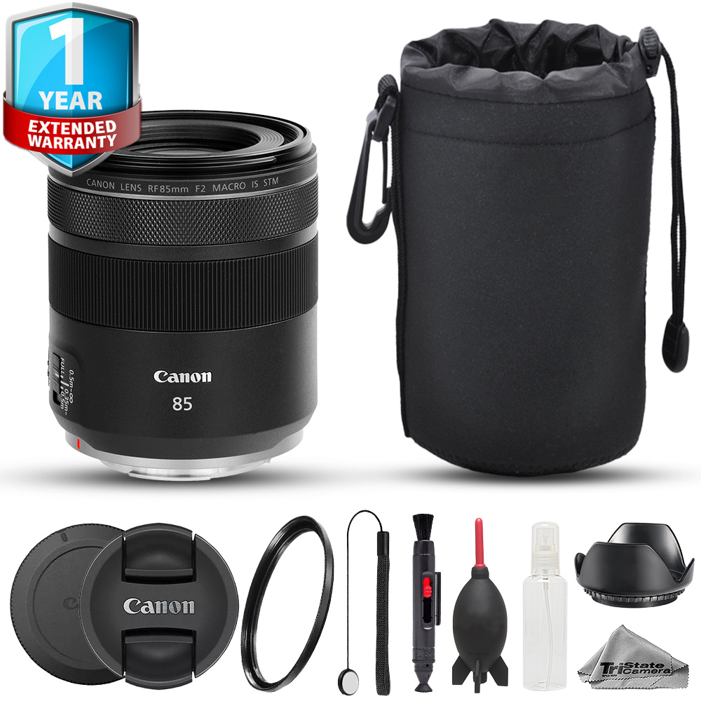 RF 85mm f/2 Macro IS STM Lens - 8pc Starter Kit + 1 Yr Warranty *FREE SHIPPING*