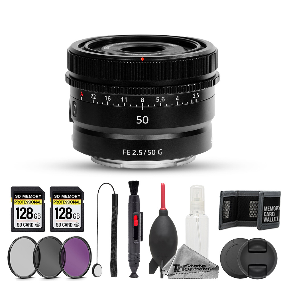 FE 50mm f/2.5 G Lens - 11pc 256GB Memory Care Bundle *FREE SHIPPING*