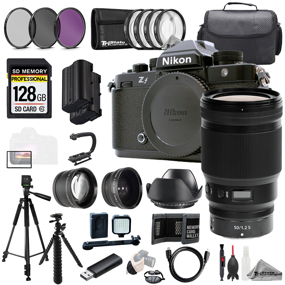 ZF + NIKKOR Z 50mm f/1.2 S Lens+128GB+Ext Bat+9 PC Filtr MEGA Kit *FREE SHIPPING*