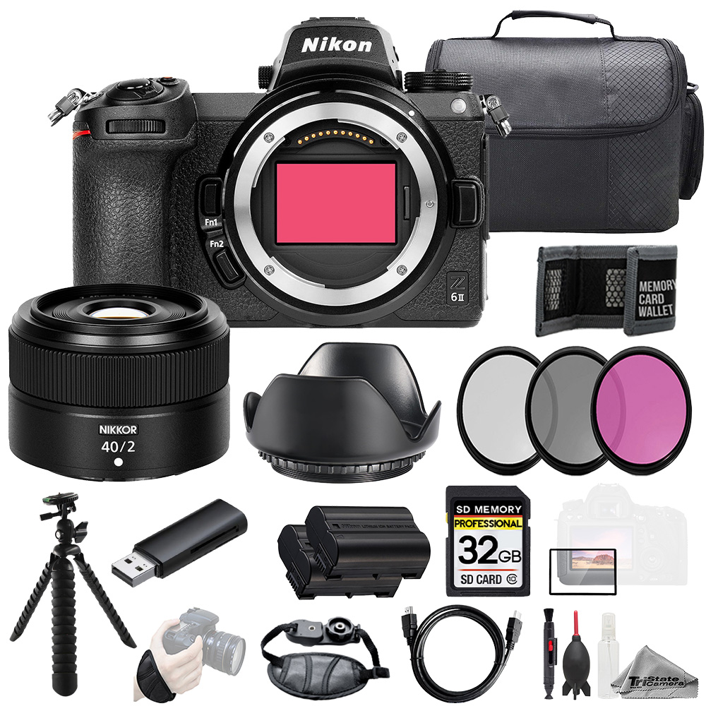 Nikon Z6 セット NIKON | Z6 II + NIKKOR Z 40mm f/2 Lens +32GB + Ext Bat+ 3 PC