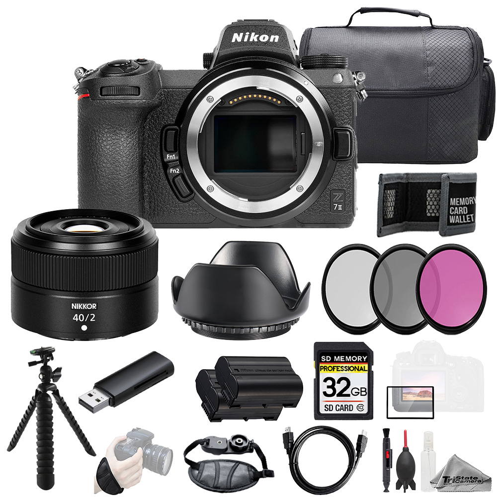 NIKON | Z 7II + NIKKOR Z 40mm f/2 Lens +32GB + Ext Bat+ 3 PC