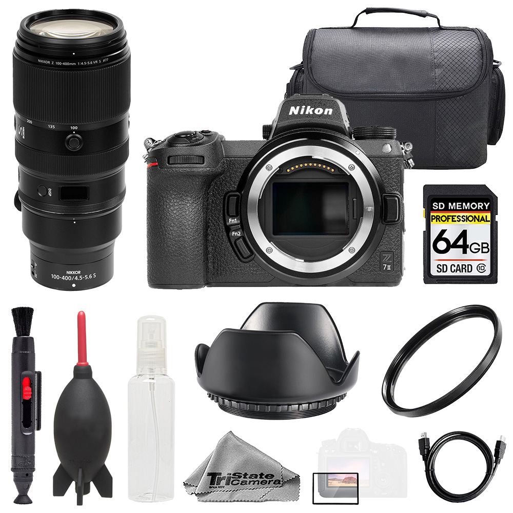 Z 7II + 100-400mm f/4.5-5.6 VR S Lens +64GB + Bag+ UV Filter- Basic Kit *FREE SHIPPING*