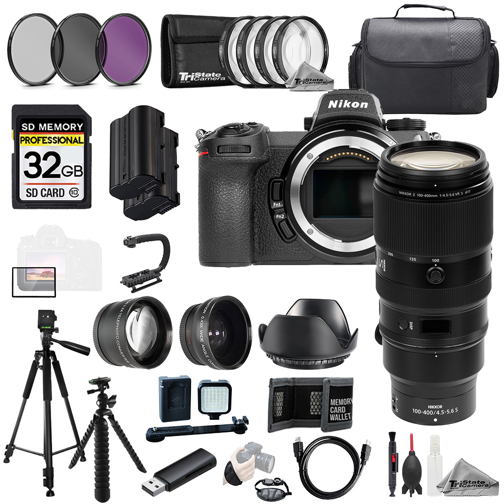 Z 7II + 100-400mm f/4.5-5.6 VR S Lens +32GB+Ext Bat+9 PC Filtr-MEGA Kit *FREE SHIPPING*