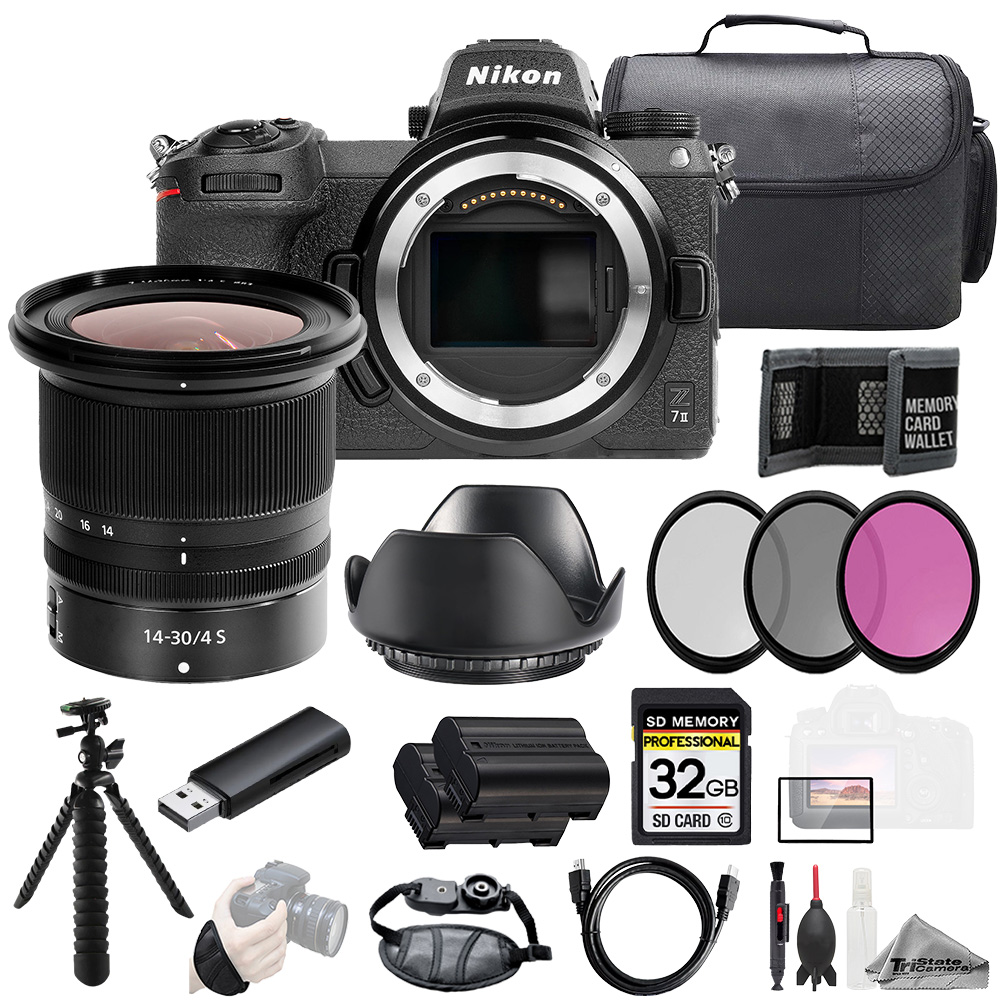 Z 7II + NIKKOR Z 14-30mm f/4 S Lens +32GB + Ext Bat+ 3 PC Filter- Kit *FREE SHIPPING*