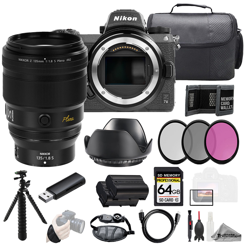 Z 7II + 135mm f/1.8 S Plena Lens +64GB + Ext Bat+ 3 PC Filter- Kit *FREE SHIPPING*