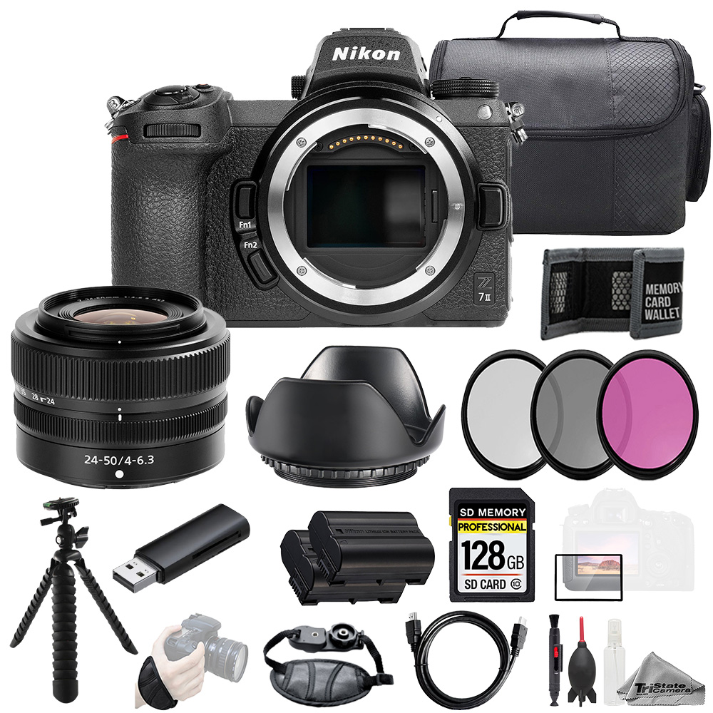 Z 7II + NIKKOR Z 24-50mm f/4-6.3 Lens 128GB + Ext Bat+ 3 PC Filter- Kit *FREE SHIPPING*