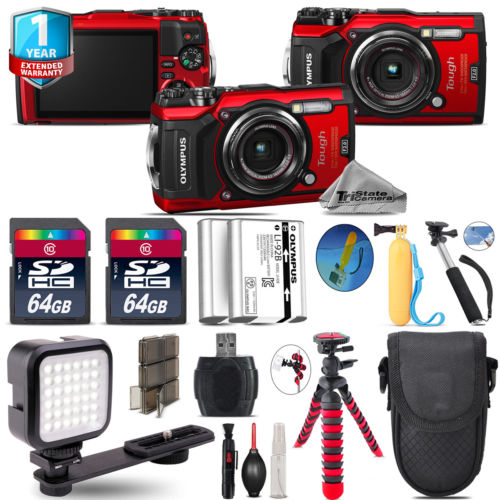 Stylus TOUGH TG-6  Camera + Extra Battery + LED & More - 128GB Kit *FREE SHIPPING*