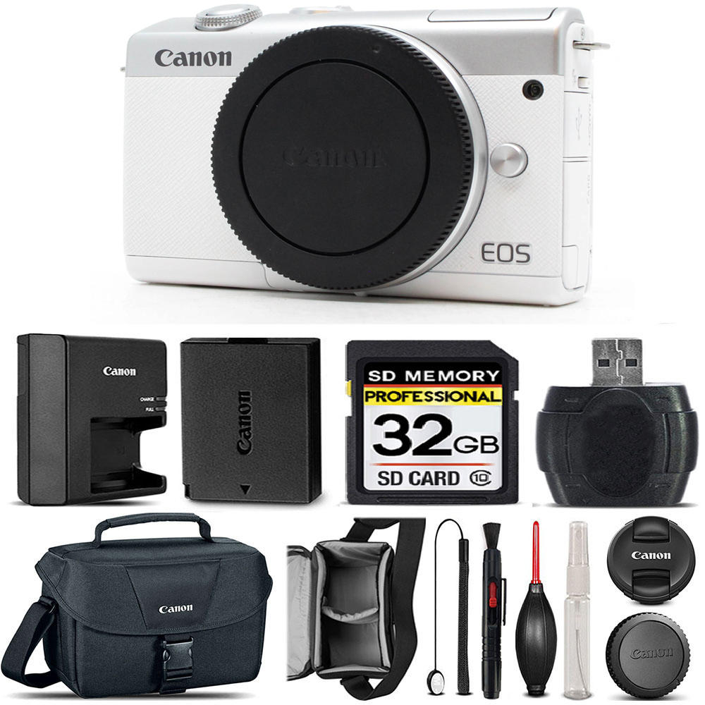 Canon EOS M200 DSLR Camera (Body, White)+ Canon Case 100ES - 32GB Kit *FREE SHIPPING*