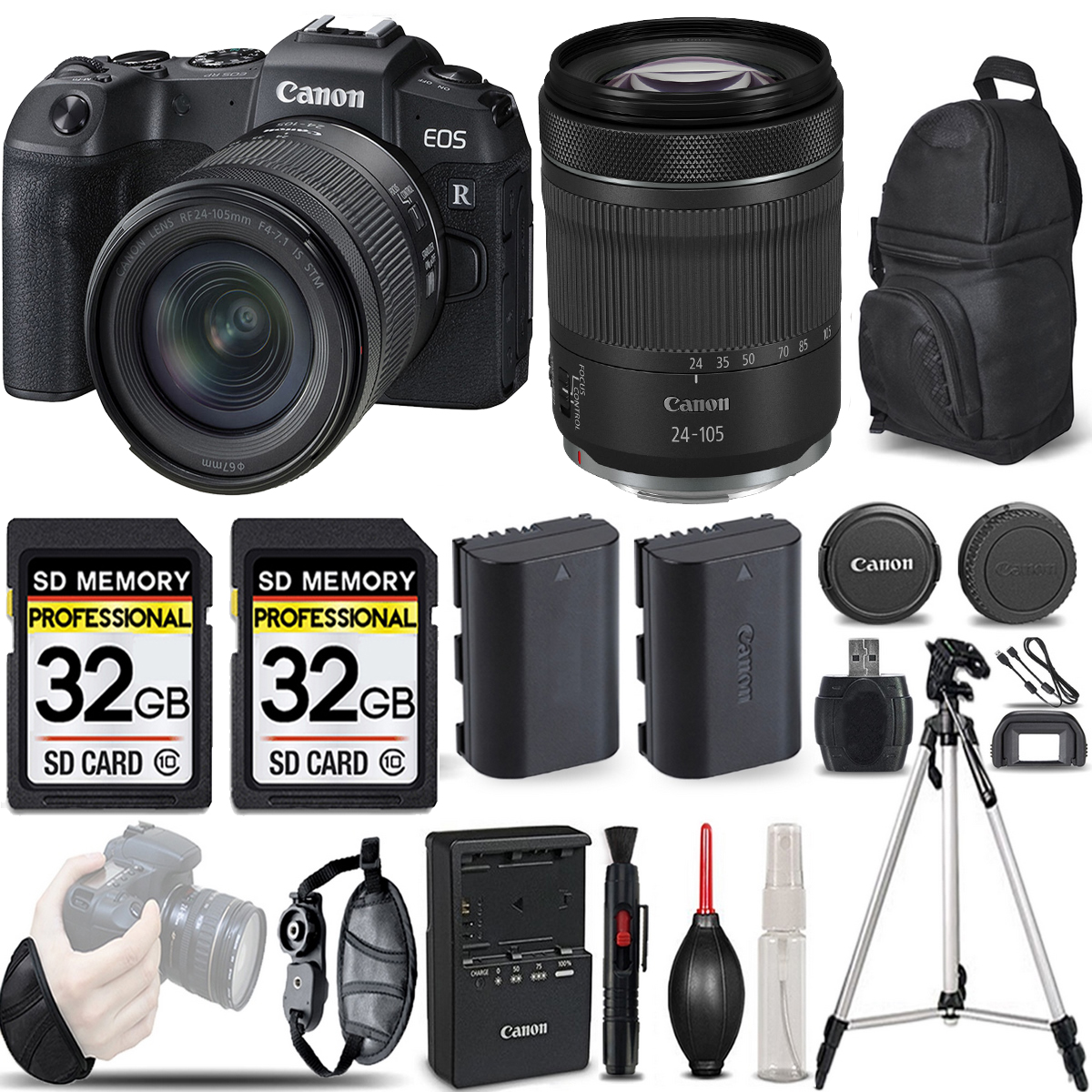 EOS RP Mirrorless 26.2MP Camera + 24-105mm f/4-7.1 Lens IS STM - LOADED KIT *FREE SHIPPING*
