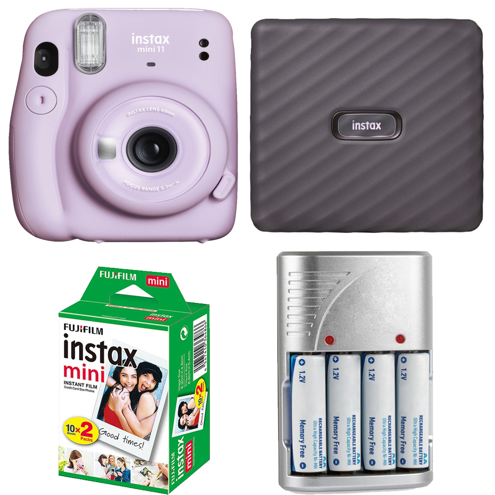 INSTAX Mini 11 Camera Purple+ Battery +  Mini Film Printer Kit - 2 Pack *FREE SHIPPING*