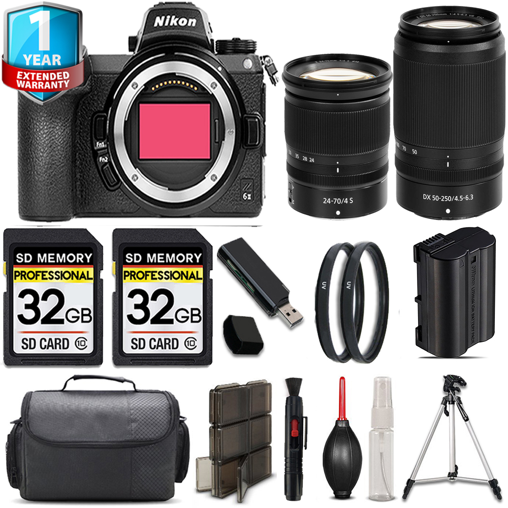 Z6 II Camera + 24-70mm Lens + 50-250mm + 64GB Kit + Tripod + 1 Year Extended Warranty *FREE SHIPPING*
