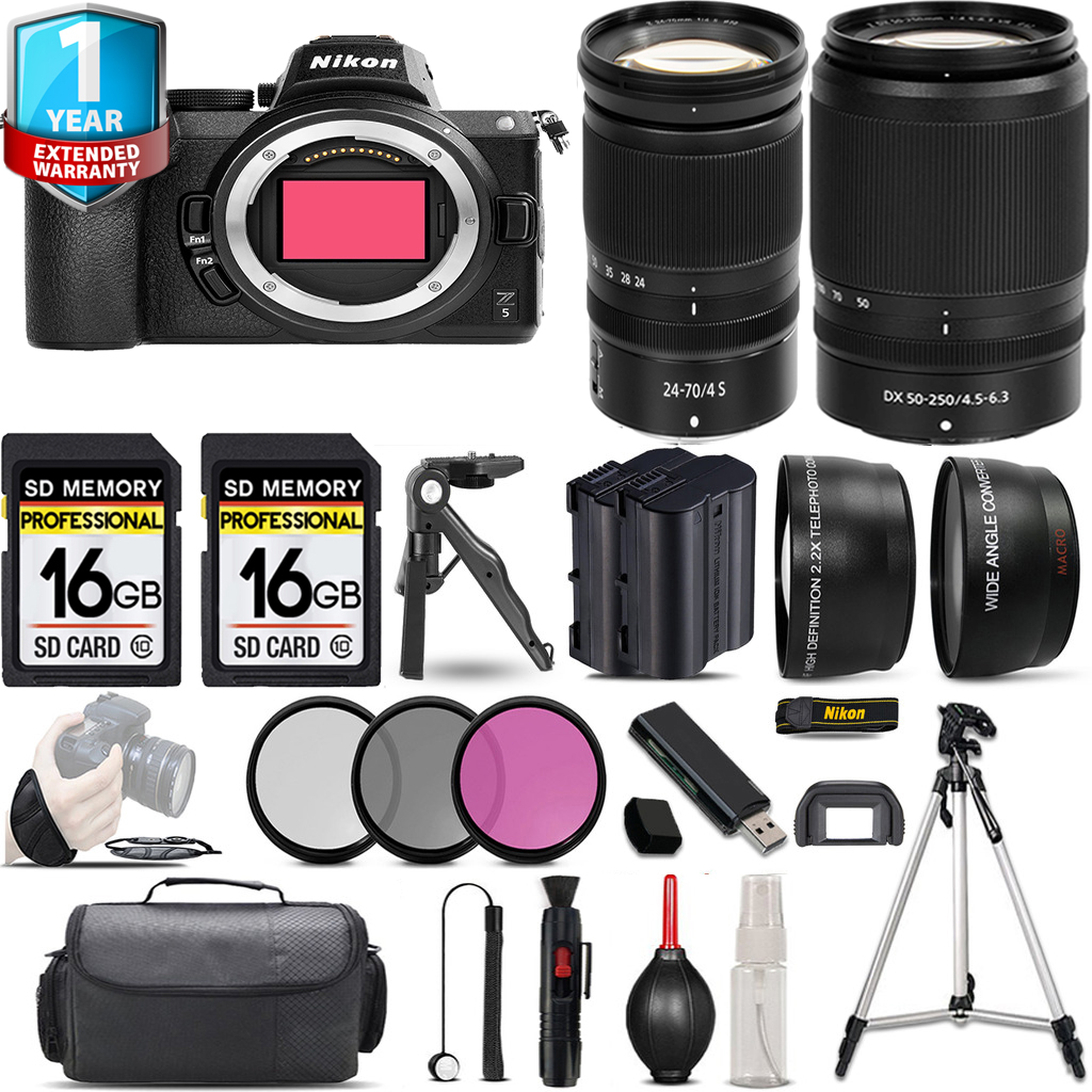Z5 Camera + 50-250mm Lens + 24-70mm Lens + 1 Year Extended Warranty + 32GB - Savings Kit *FREE SHIPPING*