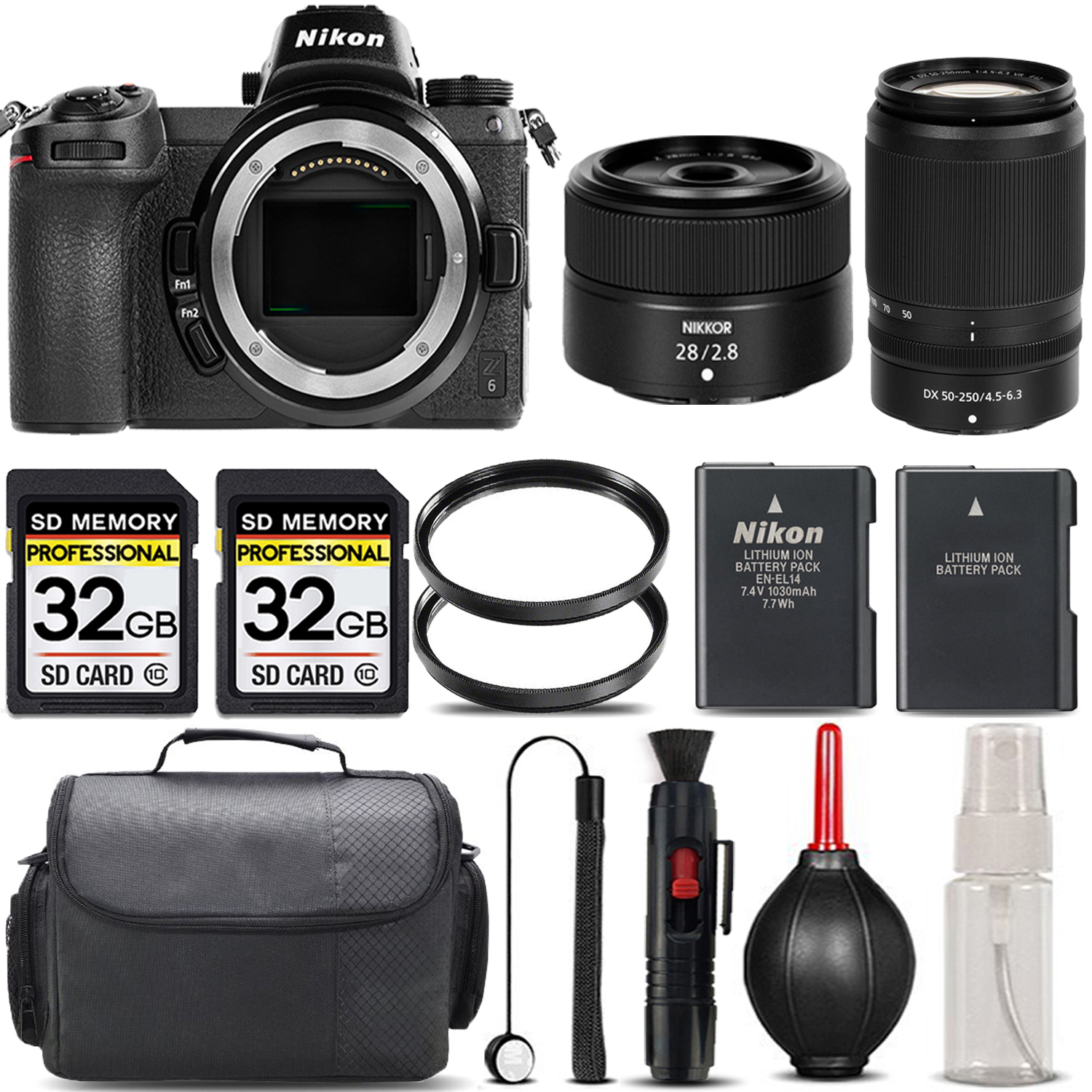 Z6 + 50-250mm f/4.5-6.3 Lens + 28mm f/2.8 Lens + Handbag - SAVE BIG KIT *FREE SHIPPING*
