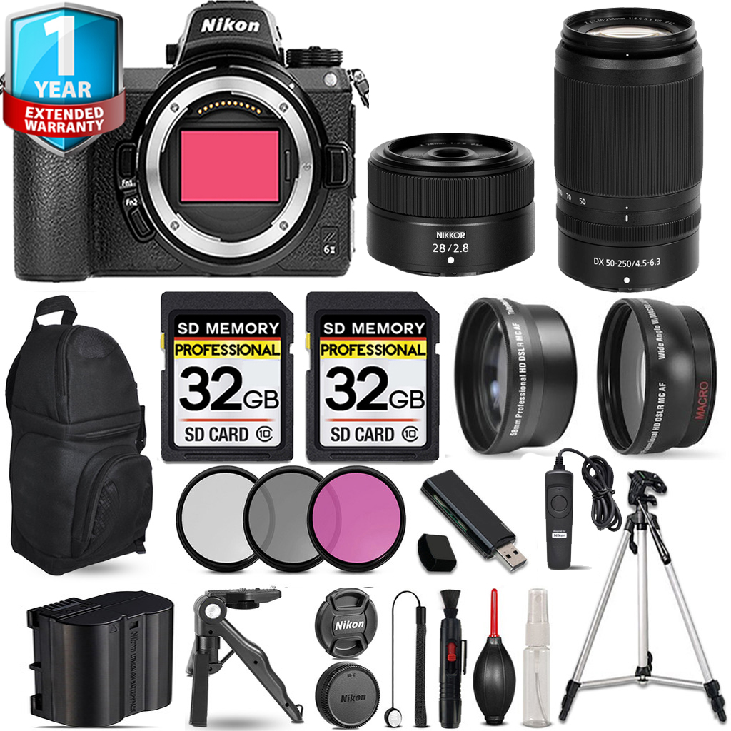Z6 II Camera + 50-250mm Lens + 28mm Lens + Backpack + 1 Year Extended Warranty + 64GB *FREE SHIPPING*