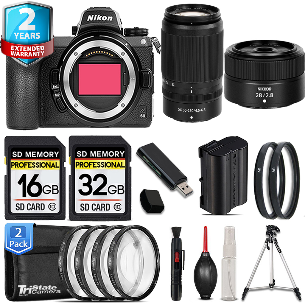 Z6 II Camera + 50-250mm f/4.5-6.3 Lens + 28mm f/2.8 Lens + 4 Piece Macro Set + 48GB *FREE SHIPPING*