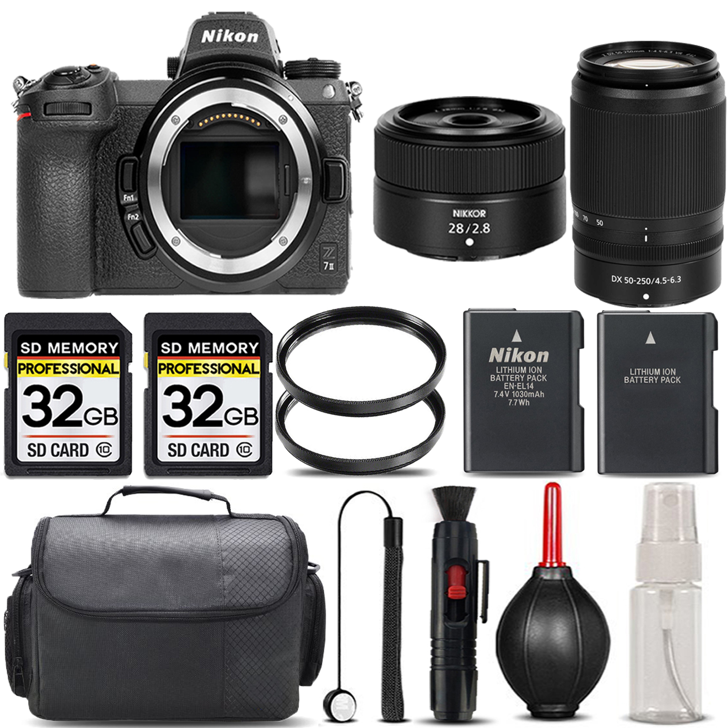 Z7 II + 50-250mm f/4.5-6.3 Lens + 28mm f/2.8 Lens + Handbag - SAVE BIG KIT *FREE SHIPPING*