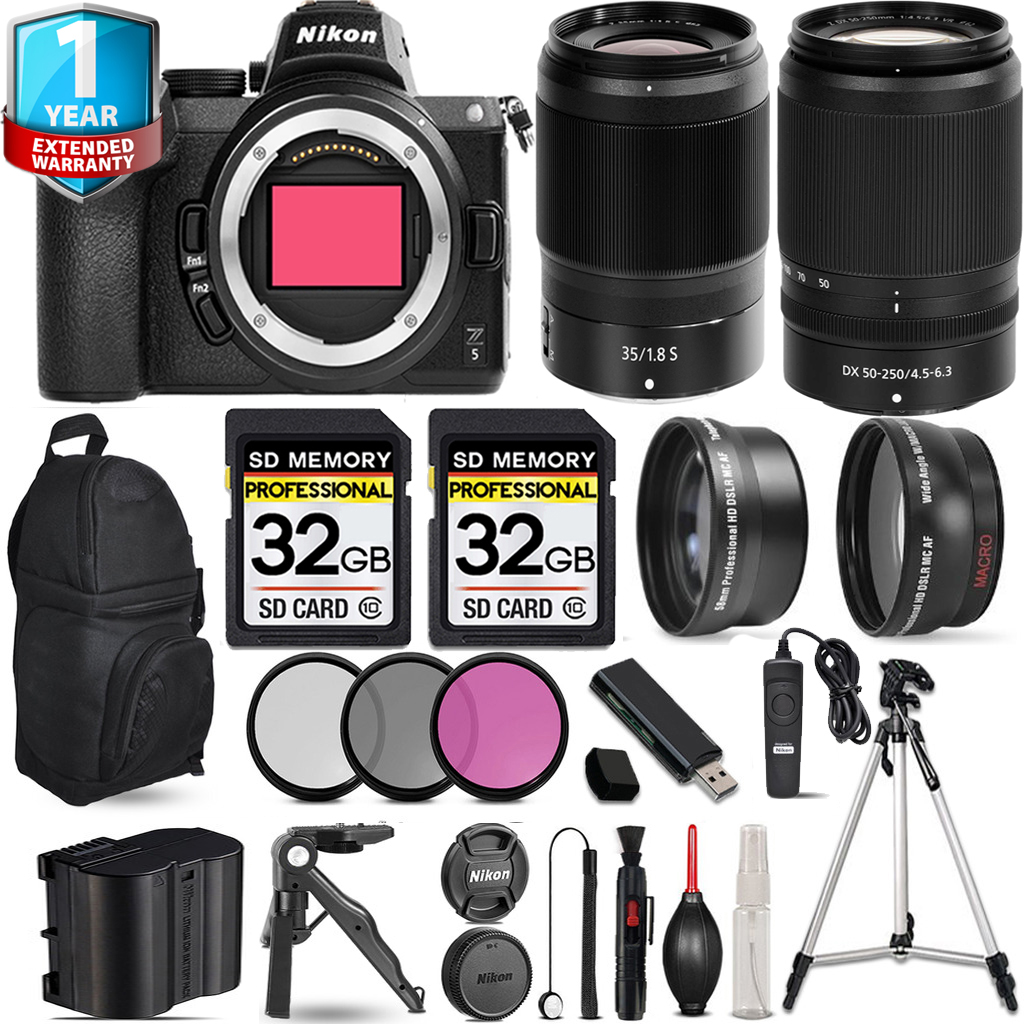 Z5 Camera + 50-250mm Lens + 35mm f/1.8 S Lens + Backpack + 1 Year Extended Warranty + 64GB *FREE SHIPPING*