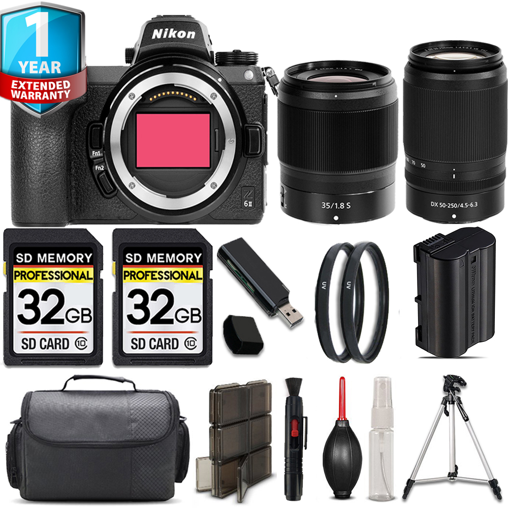 Z6 II Camera + 35mm f/1.8 S Lens + 50-250mm + 64GB Kit + Tripod + 1 Year Extended Warranty *FREE SHIPPING*