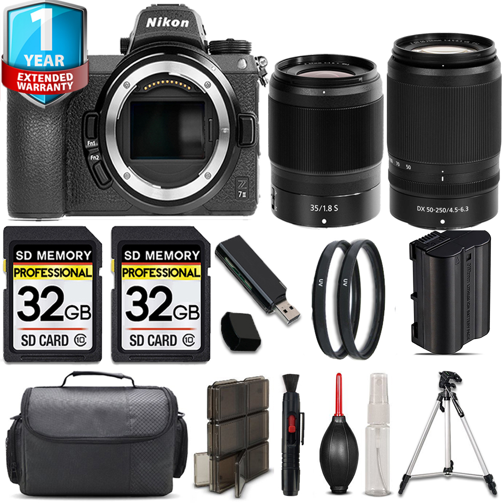 Z7 II Camera + 35mm f/1.8 S Lens + 50-250mm + 64GB Kit + Tripod + 1 Year Extended Warranty *FREE SHIPPING*