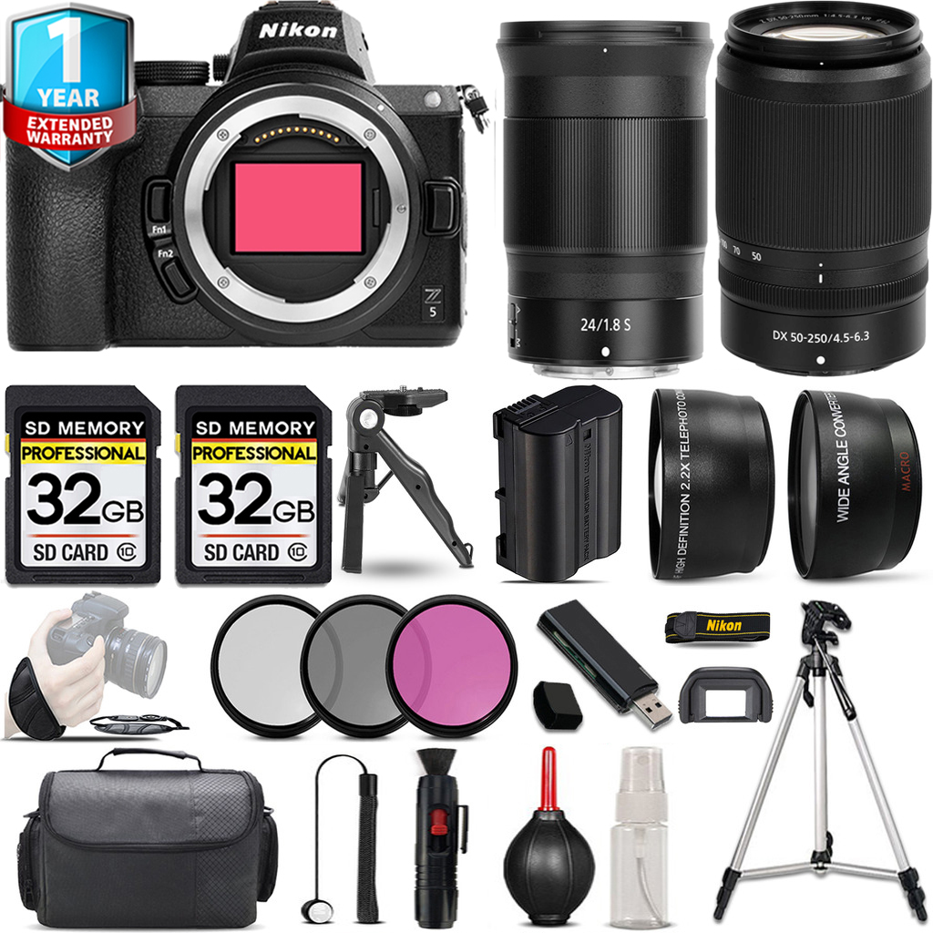 Z5 Camera + 50-250mm Lens + 24mm f/1.8 S Lens + 1 Year Extended Warranty + Handbag - Kit *FREE SHIPPING*